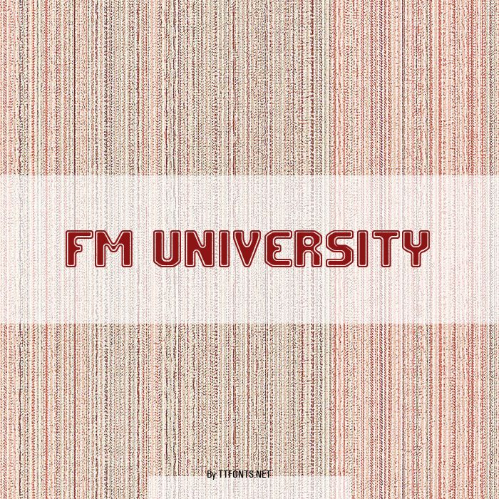 FM University example